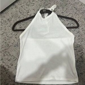 American Eagle Outfitters White Halter Tank Top